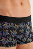 Close-up view of a men model wearing HO multi-colour  Trunk