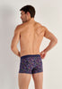 Back view of a men model wearing HO navy print  Boxer Briefs