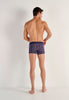 General view of a men model wearing HO navy print  Boxer Briefs