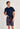 Front view of a men model wearing HO multico print cotton Short Sleepwear