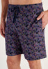 General view of a men model wearing HO multico print cotton Short Sleepwear
