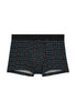 Front cutout view of HO black print modal/viscose/tencel Boxer Briefs HO1