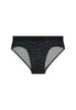 Front cutout view of HO black print modal/viscose/tencel Briefs HO1