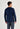 Back view of a men model wearing HO navy check cotton Long Sleepwear