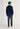 General view of a men model wearing HO navy check cotton Long Sleepwear