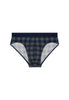 Front cutout view of HO navy check modal/viscose/tencel Mini Briefs