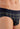 Close-up view of a men model wearing HO navy check modal/viscose/tencel Mini Briefs