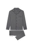 Front cutout view of HO grey cotton Long Sleepwear