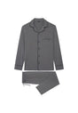 Front cutout view of HO grey cotton Long Sleepwear