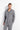 Front view of a men model wearing HO grey cotton Long Sleepwear