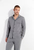 Front view of a men model wearing HO grey cotton Long Sleepwear