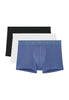 Front cutout view of HO black/blue/white cotton Boxer Briefs 3p