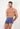General view of a men model wearing HO black/blue/white cotton Boxer Briefs 3p