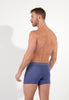 General view of a men model wearing HO black/blue/white cotton Boxer Briefs 3p