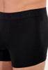 General view of a men model wearing HO black/blue/white cotton Boxer Briefs 3p