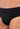 General view of a men model wearing HO black/blue/white cotton Mini Briefs 3p