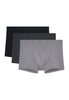 Front cutout view of HO black/grey/grey cotton Boxer Briefs 3p