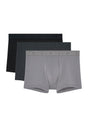 Front cutout view of HO black/grey/grey cotton Boxer Briefs 3p