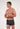 General view of a men model wearing HO black/grey/grey cotton Boxer Briefs 3p