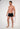 General view of a men model wearing HO black/grey/grey cotton Boxer Briefs 3p