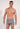 Front view of a men model wearing HO black/grey/grey cotton Boxer Briefs 3p
