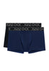 Front cutout view of HO black/navy cotton Boxer Briefs HO1 2p