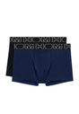 Front cutout view of HO black/navy cotton Boxer Briefs HO1 2p