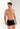 Front view of a men model wearing HO black/navy cotton Boxer Briefs HO1 2p
