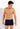 General view of a men model wearing HO black/navy cotton Boxer Briefs HO1 2p
