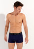 General view of a men model wearing HO black/navy cotton Boxer Briefs HO1 2p