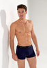 General view of a men model wearing HO black/navy cotton Boxer Briefs HO1 2p