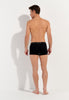 General view of a men model wearing HO black/navy cotton Boxer Briefs HO1 2p