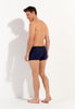 General view of a men model wearing HO black/navy cotton Boxer Briefs HO1 2p
