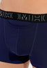 General view of a men model wearing HO black/navy cotton Boxer Briefs HO1 2p