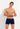 Front view of a men model wearing HO navy/bright blue cotton Boxer Briefs HO1 2p