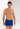 General view of a men model wearing HO navy/bright blue cotton Boxer Briefs HO1 2p