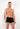 Front view of a men model wearing HO black  Boxer Briefs