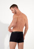 Back view of a men model wearing HO black  Boxer Briefs