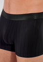 Close-up view of a men model wearing HO black  Boxer Briefs