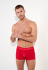 Front view of a men model wearing HO red  Boxer Briefs