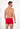 Back view of a men model wearing HO red  Boxer Briefs