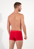 Back view of a men model wearing HO red  Boxer Briefs