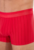 Close-up view of a men model wearing HO red  Boxer Briefs