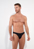 Front view of a men model wearing HO black  Comfort Micro Briefs