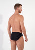 Back view of a men model wearing HO black  Comfort Micro Briefs