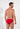 Back view of a men model wearing HO red  Comfort Micro Briefs