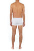 Back view of a men model wearing HO white cotton Boxer Briefs