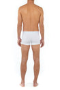 Back view of a men model wearing HO white cotton Boxer Briefs