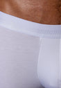Close-up view of a men model wearing HO white cotton Boxer Briefs