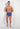 Full-body view of a men model wearing HO jeans blue cotton Boxer Briefs